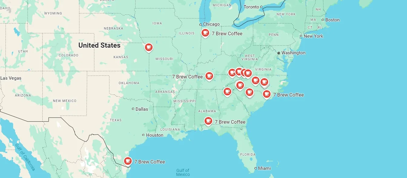 7 Brew Locations in USA