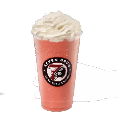 7 Brew Strawberry with Heavy Whipping Cream Fizz