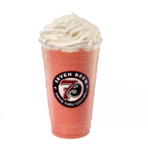 7 Brew Strawberry with Heavy Whipping Cream Fizz